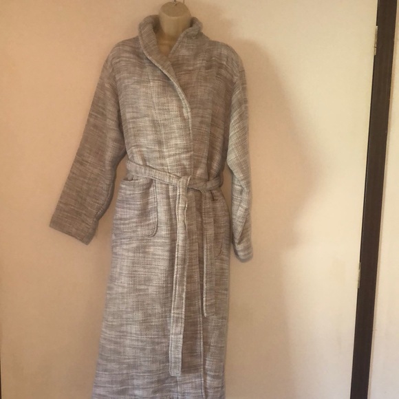 Spa Essentials by sleep sense gray fall robe - Picture 7 of 14